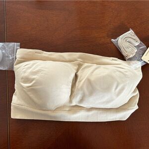 Seamless Cream Bandeau Bra